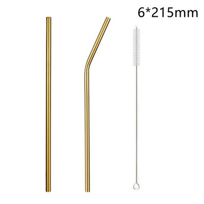1 vnt. 12 mm daugkartinio naudojimo metaliniai gėrimo šiaudeliai 304 nerūdijančio plieno šiaudeliai pieno kokteilių burbuliniam arbatos barelio gėrimui su valikliu šepetėliu