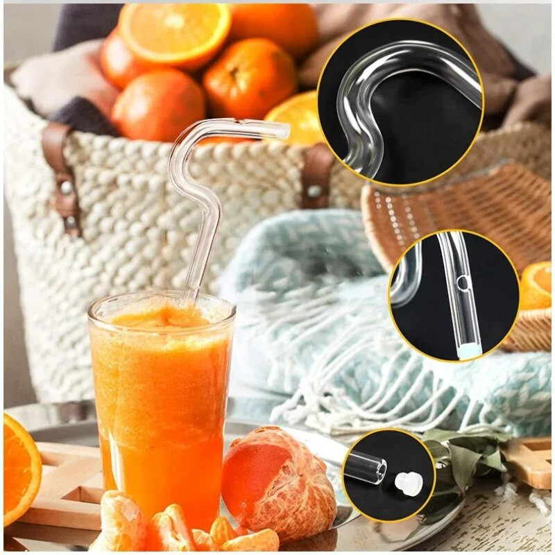 2vnt raukšlių mažinantys šiaudeliai Daugkartiniai stikliniai gėrimų šiaudeliai Senėjimą stabdantys šiaudeliai Fletą primenantis dizainas su horizontaliu kontaktu su lūpomis