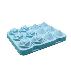 12 tinklelių ledo kubelių padėklų rožių deimanto formos ledo daugkartinio naudojimo silikoniniai ledo kubelių formų kubelių padėklai su nuimamais dangteliais