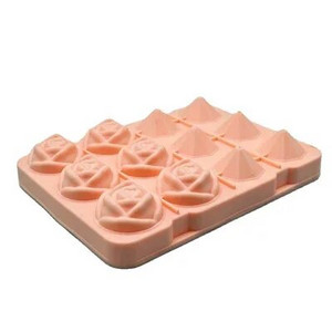 12 tinklelių ledo kubelių padėklų rožių deimanto formos ledo daugkartinio naudojimo silikoniniai ledo kubelių formų kubelių padėklai su nuimamais dangteliais