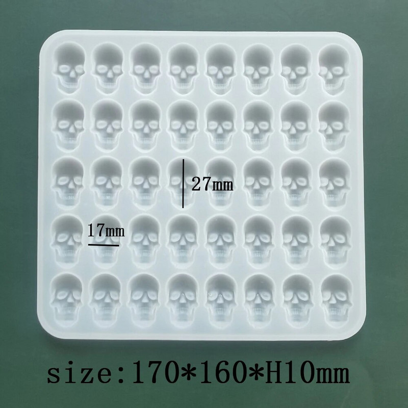 3D Skull Ice Cube Καλούπι σιλικόνης Απόκριες Δημιουργική διακόσμηση Επαναχρησιμοποιήσιμη DIY Candy Whisky Σοκολατένιο σαπούνι Αξεσουάρ κουζίνας
