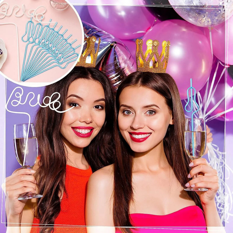 Bachelorette Party Καλαμάκια πέους Πλαστική καινοτομία Nude Dick Drink Straw for Hen Night Bar Decor Wedding Team Bride Supplies