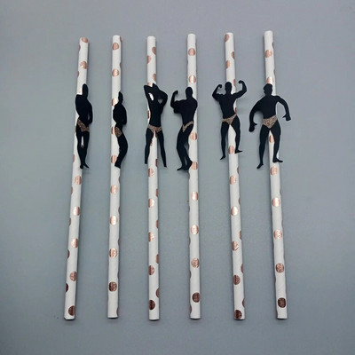 6/12 τμχ Στρίπερ Χορευτικά Ανδρικά Καλαμάκια Διακοσμήσεις για μπάτσελορετ Καλαμάκια Μεξικάνικη γιορτή για πάρτι Μπομπονιέρες ποτού Διακόσμηση πάρτι για ενήλικες