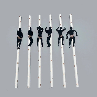 6/12 τμχ Στρίπερ Χορευτικά Ανδρικά Καλαμάκια Διακοσμήσεις για μπάτσελορετ Καλαμάκια Μεξικάνικη γιορτή για πάρτι Μπομπονιέρες ποτού Διακόσμηση πάρτι για ενήλικες