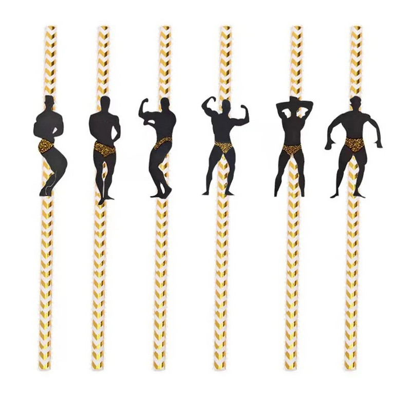 6/12 τμχ Στρίπερ Χορευτικά Ανδρικά Καλαμάκια Διακοσμήσεις για μπάτσελορετ Καλαμάκια Μεξικάνικη γιορτή για πάρτι Μπομπονιέρες ποτού Διακόσμηση πάρτι για ενήλικες