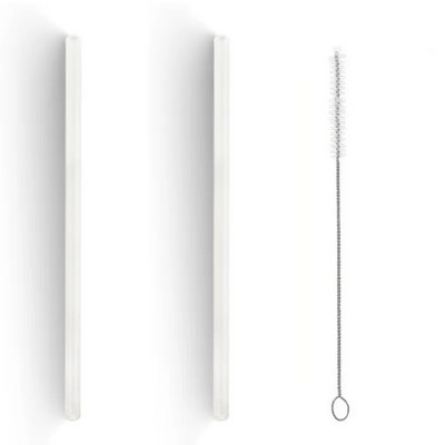 200*8mm Διαφανή γυάλινα καλαμάκια για Smoothies Κοκτέιλ Καλαμάκια πόσιμου επαναχρησιμοποιήσιμα Φιλικά προς το περιβάλλον Υγιή καλαμάκια Ποτό αξεσουάρ Νέο