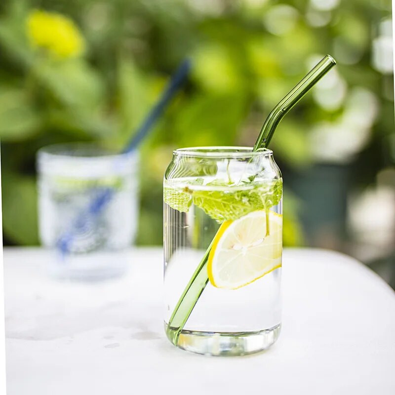 200*8mm Διαφανή γυάλινα καλαμάκια για Smoothies Κοκτέιλ Καλαμάκια πόσιμου επαναχρησιμοποιήσιμα Φιλικά προς το περιβάλλον Υγιή καλαμάκια Ποτό αξεσουάρ Νέο