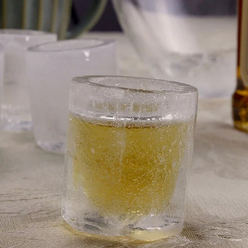 4 Φλιτζάνι Σχήμα σιλικόνης Καλούπι για παγάκια Γυάλινη Μήξη Πάγου Δίσκος για παγάκια Summer Bar Party Beer Ice Cocktail Cold Drinking Tools