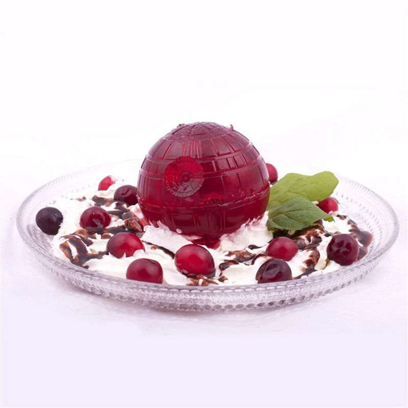 Silikónová forma na ľadový hokej Blue Wars Death Star, okrúhla guľa, forma na ľad, formička na púštne gule, DIY koktail, kuchynské barové príslušenstvo.