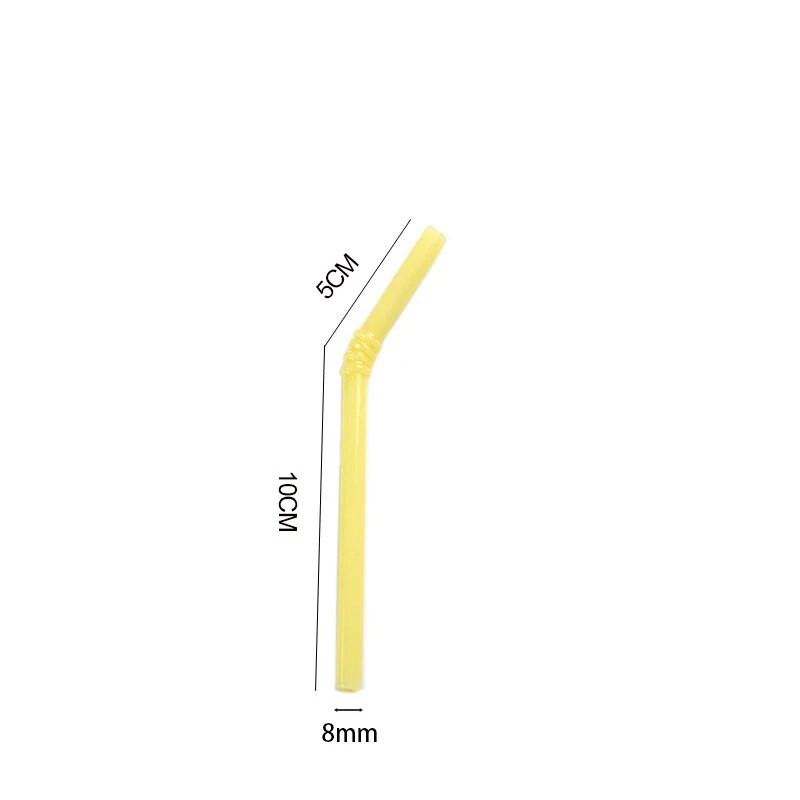 4vnt/rinkinys 15cm stiklinis šiaudelis su šepečiais Trumpas karščiui atsparus šaltas gėrimas išlenktas šiaudelis Daugkartinio naudojimo šiaudų kokteilių baro priedai