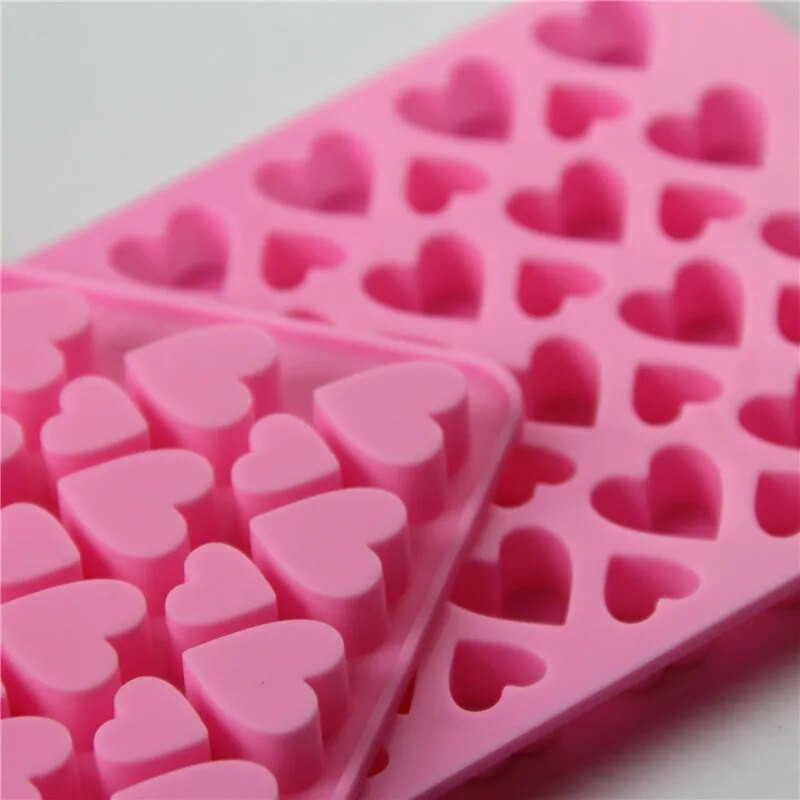 56 Μέγεθος τρύπας σε σχήμα καρδιάς Φόρμα σοκολάτας σιλικόνης δύο ειδών αγάπη Φόρμα ψησίματος καραμέλα Ζελέ Μπισκότο Κόλλα δίσκος πάγου Φόρμα σταγόνας