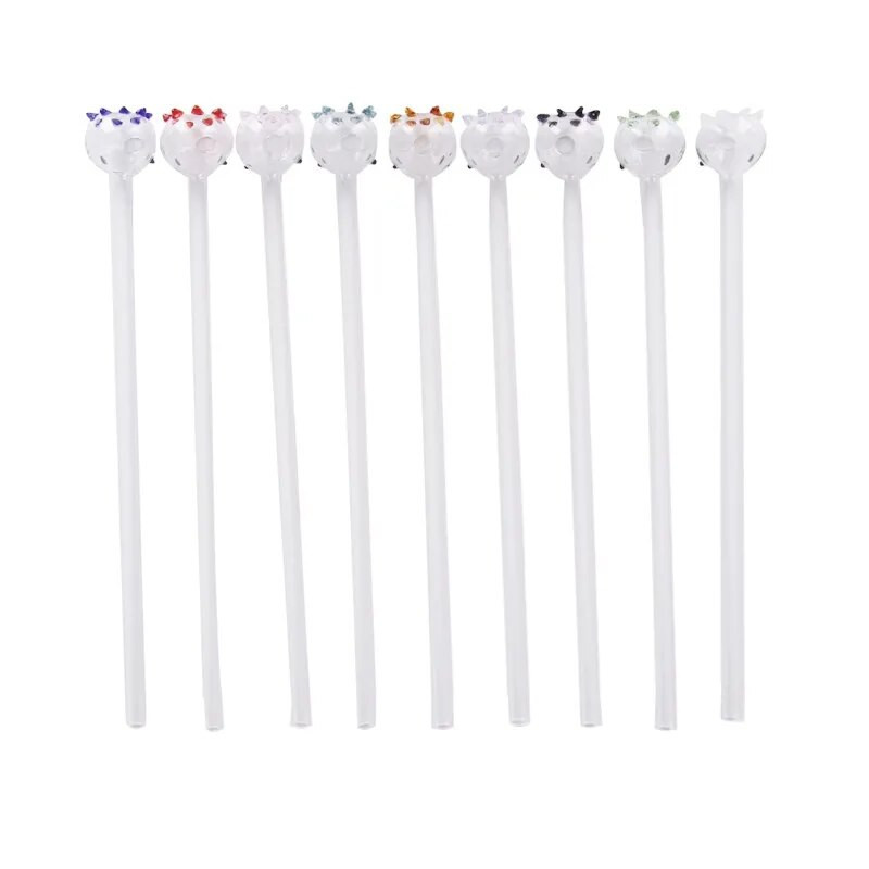 1 ΤΕΜ. 9 Χρώμα σιφώνια Καλαμάκια Ποτών Health Drinking Straws γυάλινα καλαμάκια κινουμένων σχεδίων Γυάλινο περιβάλλον Περιβαλλοντική διακόσμηση σπιτιού Υψηλής ποιότητας