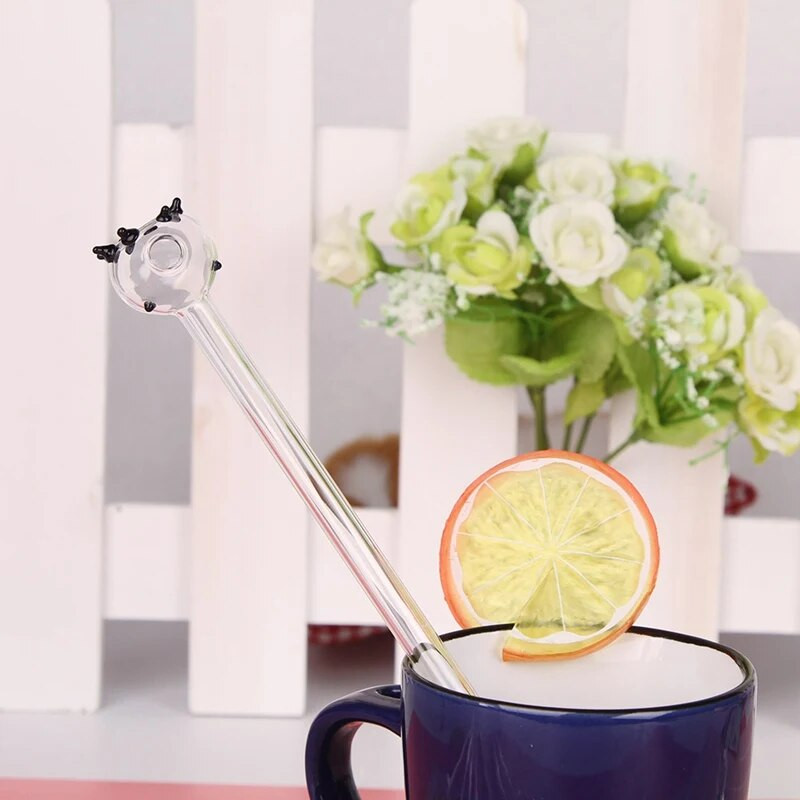 1 ΤΕΜ. 9 Χρώμα σιφώνια Καλαμάκια Ποτών Health Drinking Straws γυάλινα καλαμάκια κινουμένων σχεδίων Γυάλινο περιβάλλον Περιβαλλοντική διακόσμηση σπιτιού Υψηλής ποιότητας