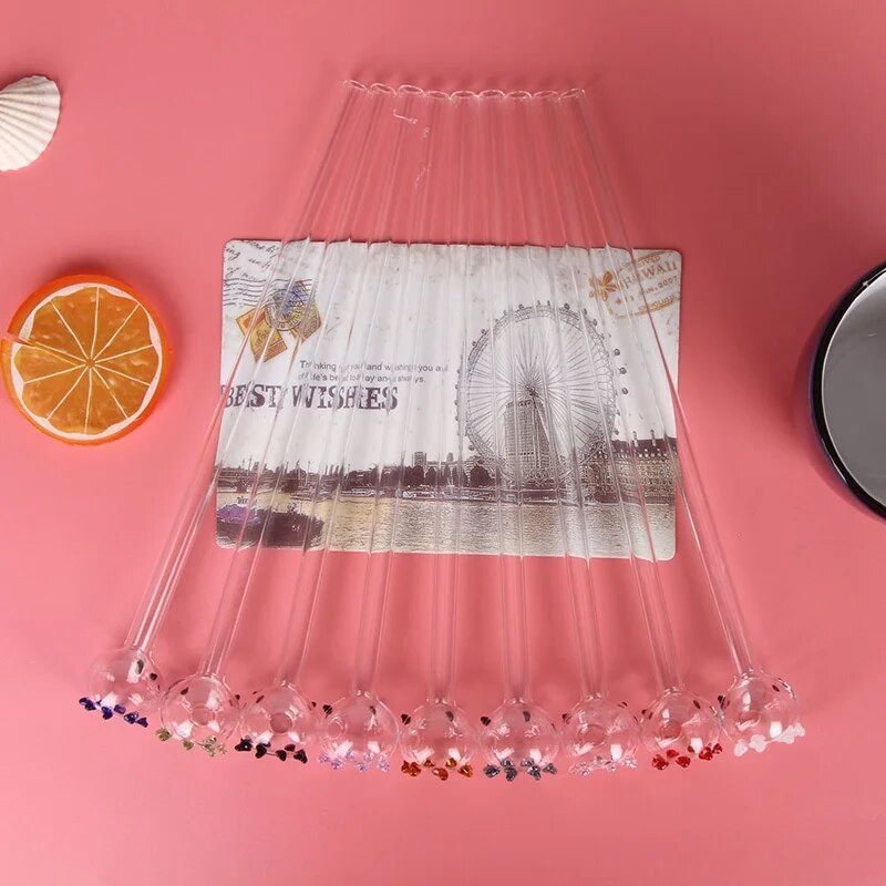 1 ΤΕΜ. 9 Χρώμα σιφώνια Καλαμάκια Ποτών Health Drinking Straws γυάλινα καλαμάκια κινουμένων σχεδίων Γυάλινο περιβάλλον Περιβαλλοντική διακόσμηση σπιτιού Υψηλής ποιότητας