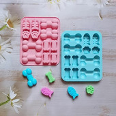 Κόκκαλο με νύχια γάτας και φόρμα σιλικόνης 12 οπών Δίσκος ζαχαροπλαστικής για φαγητά Μπισκότα σοκολάτας ψησίματος Ταψί για κατοικίδια Παγωμένα μούχλα