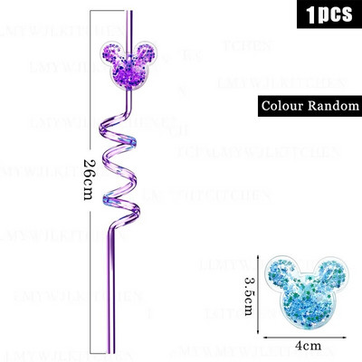 Νέα Mouse Straw μπομπονιέρες για πάρτι γενεθλίων Προμήθειες για πάρτι γενεθλίων Glitter Mouse καλαμάκια για αγόρια κορίτσια διακόσμηση πάρτι Καλαμάκια επαναχρησιμοποιήσιμα