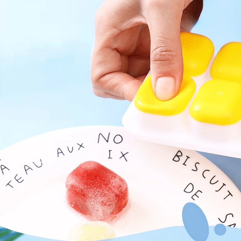 Δίσκος παγοκύβων Καλούπια πάγου σιλικόνης Παγάκια σιλικόνης για αξεσουάρ κουζίνας Ζελέ φόρμα χυμού με καπάκι форма для льда