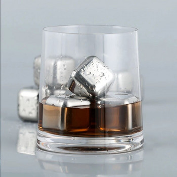 WALFOS 100% хранителни камъни от неръждаема стомана за уиски, отпиващи кубчета лед, камък за уиски, охладител за уиски с камъни