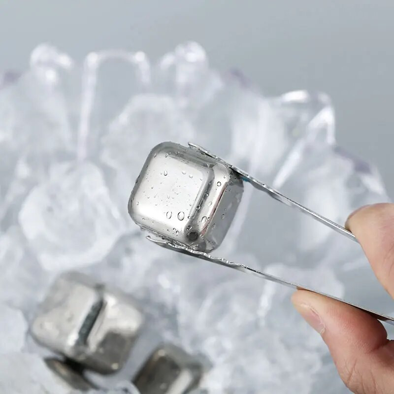 WALFOS 100% maistinis nerūdijančio plieno viskio akmenys, gurkšnojantis ledo kubeliu, viskio akmeniu, viskio akmens aušintuvu