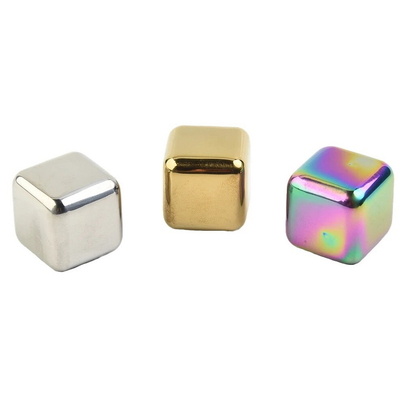 Nerūdijančio plieno ledo kubeliai Ledo blokas Daugkartiniai atšaldymo akmenukai viskio vyno gėrimui šaltam vėsinimui uolienų juostos šaldymo aušintuvas