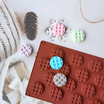 DIY Χαριτωμένο στρογγυλό καλούπι για βάφλα Πρακτικό εργαλείο παρασκευής σοκολάτας Άρωμα κεριού Καλούπι σιλικόνης Προμήθειες ψησίματος σιλικόνης ποιότητας τροφίμων