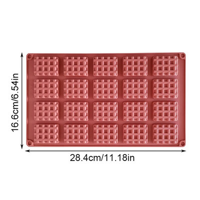 1 vnt 18 tipų silikoninė 20 ertmių vaflinių saldainių formelė pasidaryk pats stačiakampė šokolado gaminimo priemonė Kūrybinės vaflinės kepimo formos priedas