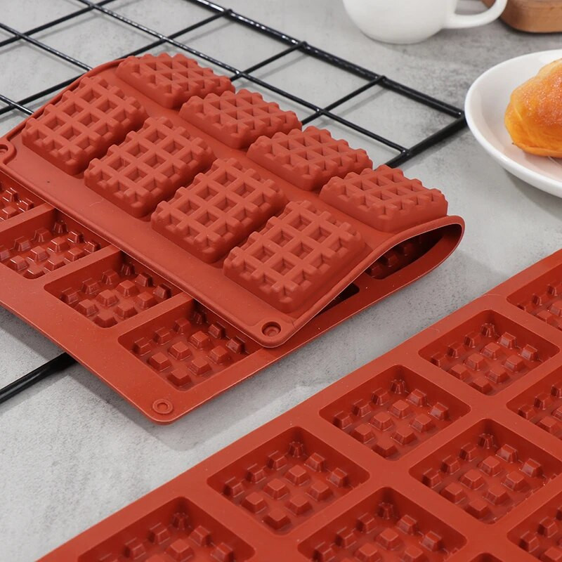 1 vnt 18 tipų silikoninė 20 ertmių vaflinių saldainių formelė pasidaryk pats stačiakampė šokolado gaminimo priemonė Kūrybinės vaflinės kepimo formos priedas