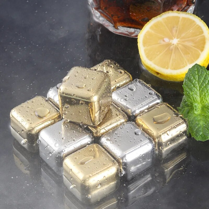 Nerūdijančio plieno kvadratinis metalinis ledo kubelių šaldytuvas greitai užšaldytas ledo kubeliai Ledo kubelių formelė Ledo kubelių indas