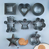 Rinkinys (3 vnt. / 5 vnt.) 430 nerūdijančio plieno sausainių formelių putėsiai, apskritimas animacinio filmo formos angelo lokio pjaustymo formų kepimo įrankis