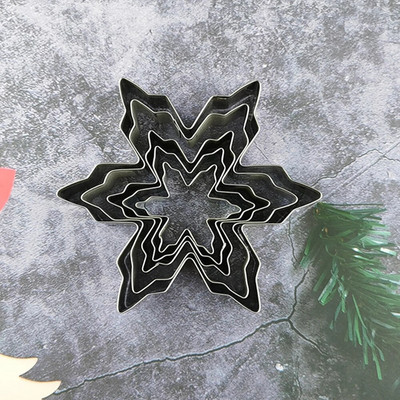 Komplekt (5 tk) 430 roostevabast terasest jõuluküpsiste vorm, 5-osaline Creative Mousse, ringikujuline puuviljalõikuskomplekt