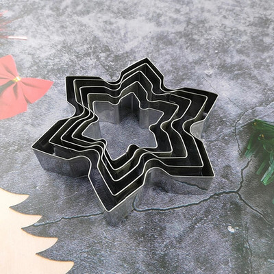 Komplekt (5 tk) 430 roostevabast terasest jõuluküpsiste vorm, 5-osaline Creative Mousse, ringikujuline puuviljalõikuskomplekt