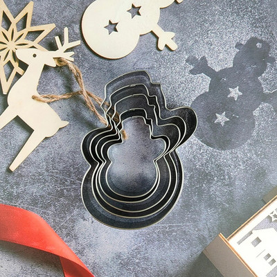 Komplekt (5 tk) 430 roostevabast terasest jõuluküpsiste vorm, 5-osaline Creative Mousse, ringikujuline puuviljalõikuskomplekt