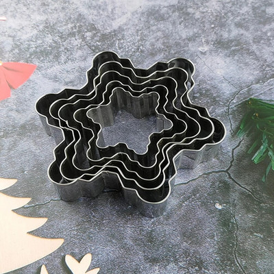 Komplekt (5 tk) 430 roostevabast terasest jõuluküpsiste vorm, 5-osaline Creative Mousse, ringikujuline puuviljalõikuskomplekt