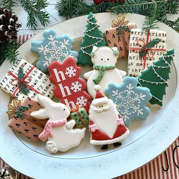 1 τεμ. Φόρμα χριστουγεννιάτικου μπισκότου Τάρανδος/Χιονόμπαλα/Άγγελος από ανοξείδωτο ατσάλι για κόφτη μπισκότων για Εργαλεία ψησίματος DIY Εργαλεία ψησίματος Navidad Party Supply