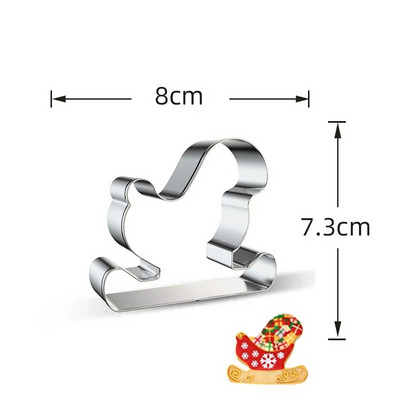 1 vnt kalėdinių sausainių formelės elniniams / sniego gniūžtėms / angelams iš nerūdijančio plieno sausainių pjaustytuvų, skirtų „Navidad“ vakarėliui „pasidaryk pats“ kepimo įrankiams