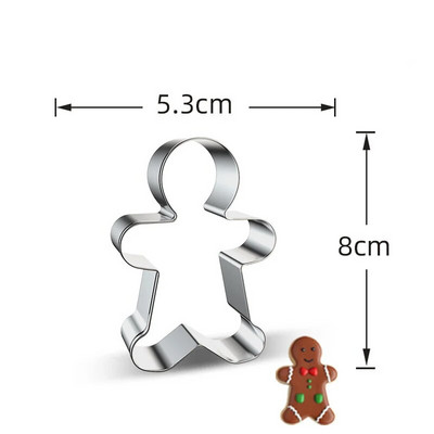 1 vnt kalėdinių sausainių formelės elniniams / sniego gniūžtėms / angelams iš nerūdijančio plieno sausainių pjaustytuvų, skirtų „Navidad“ vakarėliui „pasidaryk pats“ kepimo įrankiams