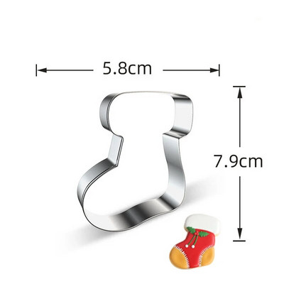 1 vnt kalėdinių sausainių formelės elniniams / sniego gniūžtėms / angelams iš nerūdijančio plieno sausainių pjaustytuvų, skirtų „Navidad“ vakarėliui „pasidaryk pats“ kepimo įrankiams