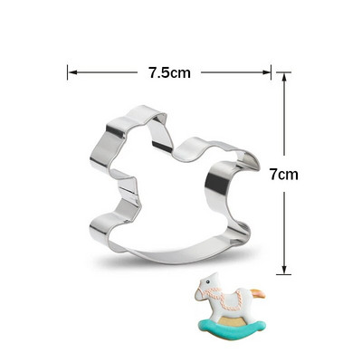 1 vnt kalėdinių sausainių formelės elniniams / sniego gniūžtėms / angelams iš nerūdijančio plieno sausainių pjaustytuvų, skirtų „Navidad“ vakarėliui „pasidaryk pats“ kepimo įrankiams