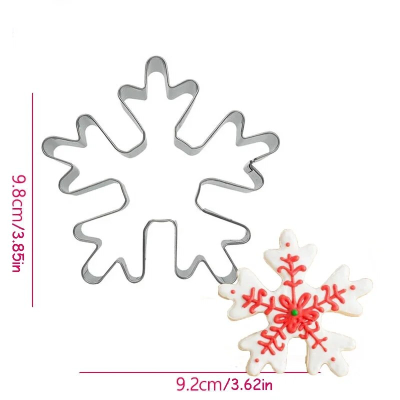 Snaigių kalėdinių sausainių įrankiai Pjovimo formelės Sausainių preso Glajų rinkinys Antspaudų formelės Nerūdijančio plieno tortų dekoravimo įrankiai