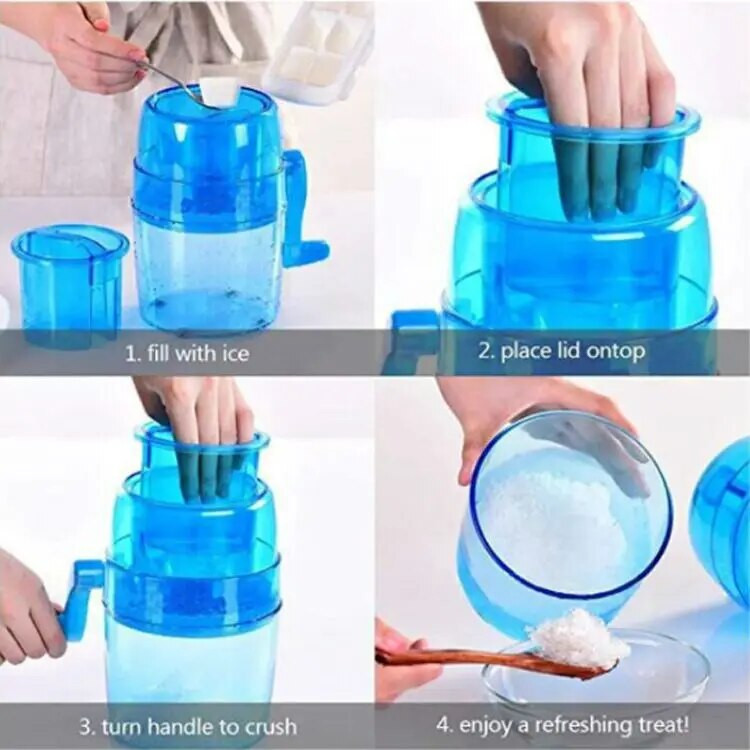 Rankena „pasidaryk pats“ ledo smulkintuvas, nešiojamasis rankinis ledo purvo gaminimo aparatas, namų sniego kūgio kokteilis, ledo blokų gamybos mašina, ledo skustuvas