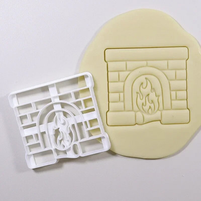 Naujas kalėdinis sausainių pjaustytuvas Kalėdų senelio formos antspaudas vaikams Kalėdų vakarėlio reljefinis sausainių formelių kepimo dekoro reikmenys