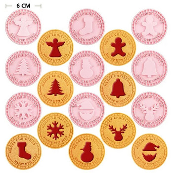 9Pcs Коледна бисквитена форма Шоколадови бисквитени формички Коледни елхи Елк Дядо Коледа Мухъл Детски подаръци Кухненски инструменти за сладкиши Съдове за печене