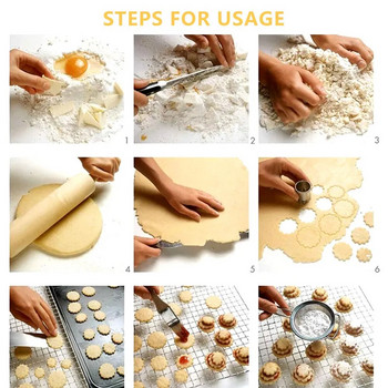 24 τμχ Σετ καλουπιών για μπισκότα κοπής από ανοξείδωτο ατσάλι DIY Γεωμετρικά σχήματα Mini Kitchen Baking AccsSuppliesKitchen