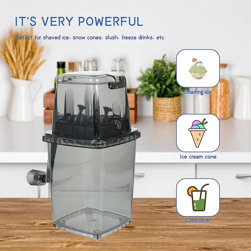 2 l ledo smulkintuvo skustuvas Nešiojamas rankinio švaistiklio ledo aparatas, tinkantis namams ledo drožlių ledo drožlių naudojimo vadovas A