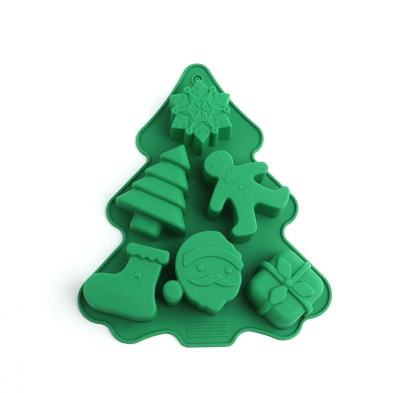 Kalėdų serijos Kalėdų eglutė didelis pyragas silikono formos torto dekoravimo įrankių rinkinys „pasidaryk pats“ putėsiai skrudinta duona kepimo skarda Duonos tešlos biskvito forma