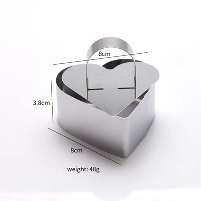 1 τεμ. Φόρμα για κέικ από ανοξείδωτο χάλυβα με κοπτικό κοπής χεριού ώθησης κυκλική φόρμα για τηγανίτες Δαχτυλίδι μους κουζίνας Εργαλείο ψησίματος ζαχαροπλαστικής