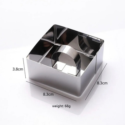 1 τεμ. Φόρμα για κέικ από ανοξείδωτο χάλυβα με κοπτικό κοπής χεριού ώθησης κυκλική φόρμα για τηγανίτες Δαχτυλίδι μους κουζίνας Εργαλείο ψησίματος ζαχαροπλαστικής