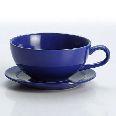 1vnt porcelianinis puodelis ir 1vnt lėkštė, modernus vienspalvių kavos puodelių rinkinys namams, biurui