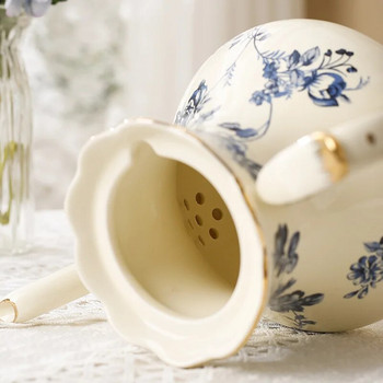 Чаша и чиния Френски ресторант Следобеден чай Кафе Чаша Домашно обзавеждане Британски ретро дворцов стил Комплект керамични гърнета за чай Подарък