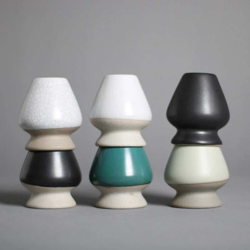 Japoniškas Matcha plaktuvo stovas arbatos ceremonija Matcha Bowl Chasen stovas virtuvės valgomajam Keraminis arbatos dubenėlio Matcha plaktuvo laikiklis